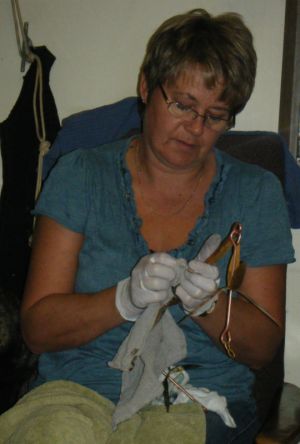 picture of polishing and straightening - click for larger image. Opens in new tab