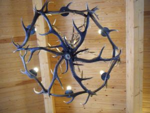 picture of chandelier from below - click for larger image. Opens in new tab