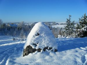 picture of Foot of snow on rock - click for larger image. Opens in new tab